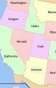 ?Which of the following states shares its borders with Oregon, Nevada, and Arizona? a. Washington c.