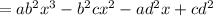 =ab^2x^3-b^2cx^2-ad^2x+cd^2