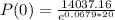 P(0) = \frac{14037.16}{e^{0.0679*20}}