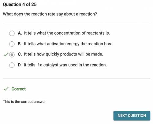 What does the reaction rate say about a reaction?