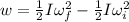 w=\frac{1}{2}I\omega _f^2-\frac{1}{2}I\omega _i^2