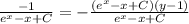 \frac{-1}{e^x-x+C} = -\frac{(e^x-x +C)(y-1)}{e^x-x +C}