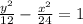 \frac{y^{2} }{12} -\frac{x^{2} }{24} =1