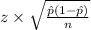 z\times \sqrt{\frac{\hat{p}(1-\hat{p})}{n}}
