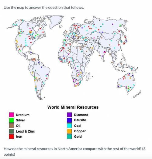 How do the mineral resources in North America compare with the rest of the world?