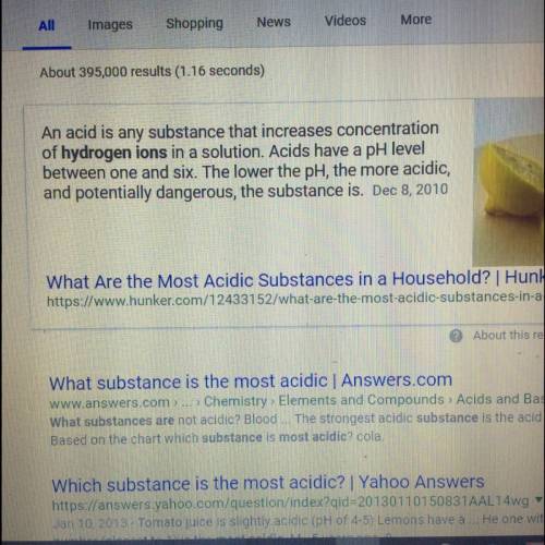 Which substance is the most acidic?