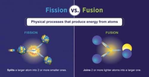 There are two distinct types of nuclear reactions: fusion reactions and fission reactions. In which