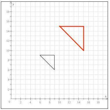 Draw the image of the following triangle after a dilation centered at the origin with a scale factor