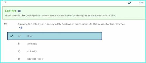 According to cell theory, all cells carry out the functions needed to sustain life. That means all c