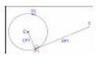 Create a cross-sectional diagram of this situation in GeoGebra, with the circumference of Earth depi