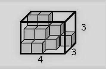 Which statements about this prism partially packed with unit cubes are true? Check all that apply. A
