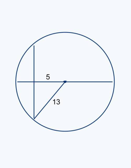 A chord is 5cm from the centre of a circle of diameter 26cm. find the lenght of the chord