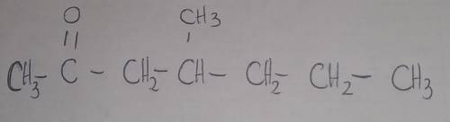 Draw the correct structure for 4-methyl-2-heptanone or 4-methylheptan-2-one.