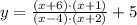 y = \frac{(x+6)\cdot (x+1)}{(x-4)\cdot (x+2)} + 5