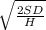 \sqrt{\frac{2SD}{H} }