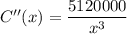 C''(x)=\dfrac{5120000}{x^3}