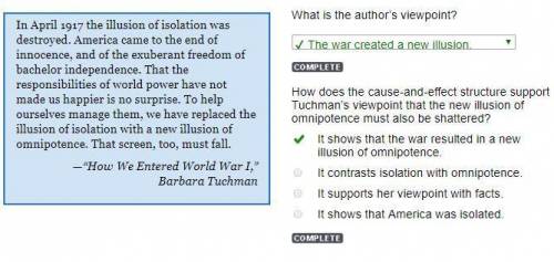 What is the author's viewpoint? The United States went to war in 1917. The United States won the war