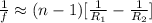 \frac{1}{f}\approx(n-1)[\frac{1}{R_1}-\frac{1}{R_2}]
