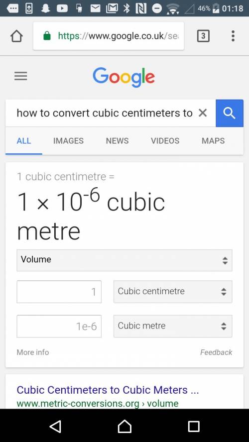How to convert 125 cubic centimeters to cubic miles