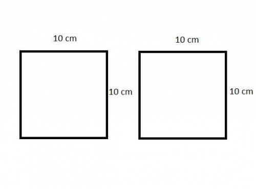 Desenhe em uma folha dois quadrados de lado 1dm. Trace uma diagonal em cada um e recorte-os