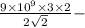 \frac{9\times10^9\times3 \times2}{2\sqrt{2} } -