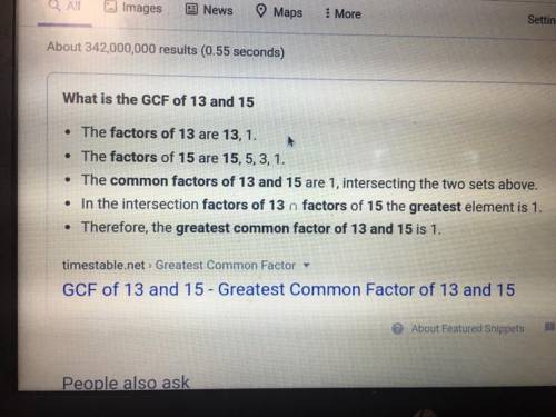 What is the greatest common factor of 13, 15