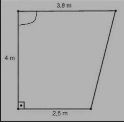 Uma sala com formato de trapézio, determine uma área dessa sala. 1 ponto Imagem sem legenda (a) 10,4