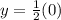 y = \frac{1}{2}(0)