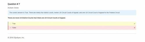 There are more US District Courts than there are US Circuit Courts of Appeal. True False