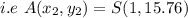 i.e \  A(x_2 , y_2) = S(1,15.76)