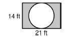 What is the area of the shaded region to the nearest tenth of a foot? Part a) Explain what formulas