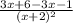 \frac{3x+6-3x-1}{(x+2)^2}