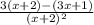 \frac{3(x+2)-(3x+1)}{(x+2)^2}
