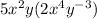 5x^2y(2x^4y^{-3})