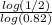 \frac{log(1/2)}{log(0.82)}
