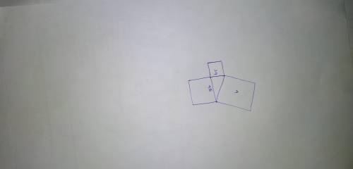 Which expression is equivalent to the area of square A, in square centimeters? 3 squares are positio