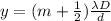 y=(m+\frac{1}{2})\frac{\lambda D}{d}