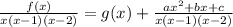 \frac{f(x)}{x(x-1)(x-2)} = g(x)  + \frac{ax^2+bx+c}{x(x-1)(x-2)}
