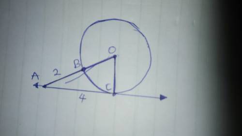 1. Find the length of the radius of the circle. Show your work: AC is tangent to circle O at point C