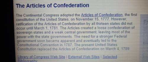 Which event triggered the end of the articles of confederation?