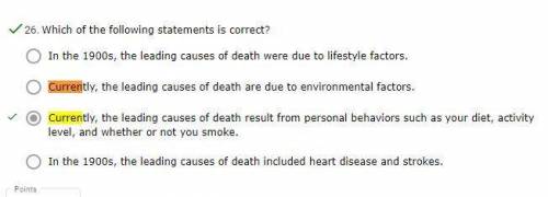 Which of the following statements is correct? In the 1900s, the leading causes of death were due to
