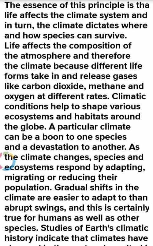 Explain how changes in Earth's systems affect the growth of life on earth