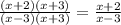 \frac{(x+2)(x+3)}{(x-3)(x+3)} = \frac{x+2}{x-3}