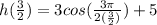 h(\frac{3}{2} ) = 3 cos (\frac{3\pi }{2(\frac{3}{2} )} )+5