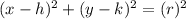 (x-h)^2+(y-k)^2 = (r)^2