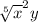 \sqrt[5]{x}^{2}y }