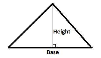 What is the formula to find the area of a triangle