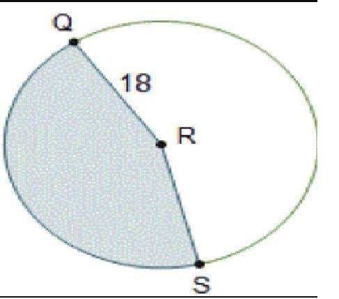 Urgent!

The measure of central angle QRS is
8 TT
9
radians.
What is the area of the shaded sector?