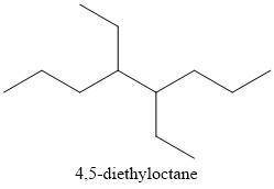 Question 4
How many carbon-carbon triple bonds are present in a molecule of 4,5-diethyloctane?