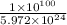 \frac{\left1\times10^{100}\right}{5.972\times10^{24}}